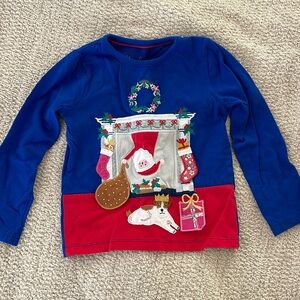 NWOT Mini Boden Christmas Shirt (size 3-4T)